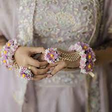 Lilac Floral Haath Phool Jewellery