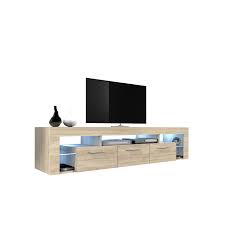 B x h x t montiert: Mirjan24 Tv Schrank Magnum Unterschrank Fernsehschrank Tv Lowboard Fernsehtisch Tv Mobel Tv Board Sonoma Eiche Sonoma Eiche Mit Blauer Led Beleuchtung Kaufen