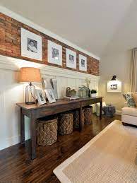 Console tables living room furniture : Open Concept Boxy To Beautiful Bungalow Family Room Walls Long Living Room Home Decor