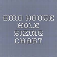 Birdhouse Hole Size Chart Bird House Hole Sizing Chart Bird House Bird House Kits Bird Houses