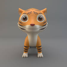 Cartoon Tiger 3d Model Cartoon Tiger Cartoon Cinema 4d R14