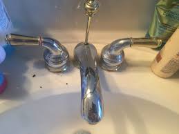 remove old bathroom vanity faucet diy