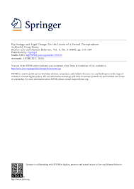 Pdf Psychology And Legal Change The Impact Of A Decade