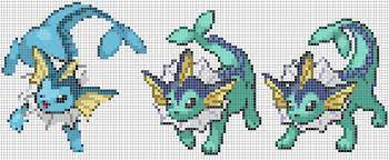 Vaporeon Set Pixel Art Templates Perler Patterns Pixel Art Pattern ♦ the back of every piece is clean plywood with a hemp hanger ready to be hung.