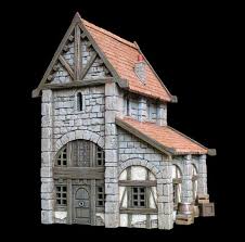 Maison Medievale N 5 Kit Resine Ech 30mm Sculptures Gravures Statues Par Resines Miniatures Maquette Maison Maison Fantaisiste Decor Medievale