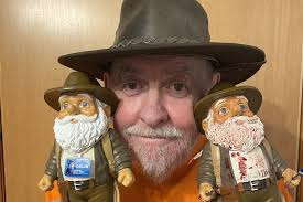 Man receives lookalike gnomes to lift spirits after cancer treatment