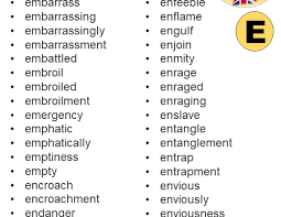 The word search tool shows the list of all possible words for letter e in the order of high score valid words, which means, that. Negative Words That Start With E Archives English Vocabs
