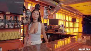 College babe works as a bartender in her spare time  Teen Porno XXX