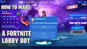 You can even use this bot to practice trying to hit a trick shot in a private creative mode with. How To Make Your Own Lobby Bot In Fortnite Youtube