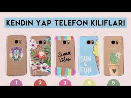 Kendin Yap Telefon Kiliflari 5 Seffaf Kilif Susleme Fikri Diy Youtube