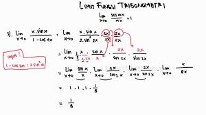 Rumus cara menentukan limit tak hingga. Contoh Soal Limit Fungsi Trigonometri