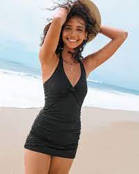 Garnet Hill Signature Halter Swim Dress In 2021 Swim Dress Swimwear Collection Dressed To Kill