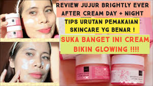 REVIEW SCARLETT WHITENING BRIGHTLY EVER AFTER DAY & NIGHT CREAM |GLOW  WHITENING GLISTENING TERBARU