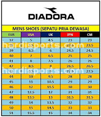 Diadora Women S Shoe Size Chart Best Picture Of Chart