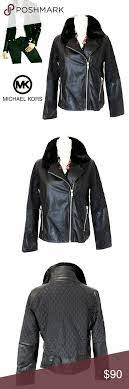 Michael Kors Vegan Leather Quilted Slv Zip Jacket Clothes Design Fashion Design Fashion