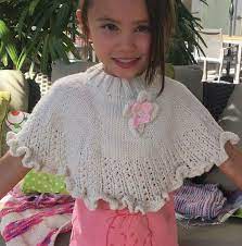 Free universal yarn pattern : Free Knitting Pattern For Kiddie Capelet Poncho Knitting Patterns Knitted Cape Pattern Knitting