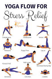 16 Yoga Poses For Stress Relief Yogin Rainbow Easy Yoga Workouts Yoga For Stress Relief Relaxing Yoga