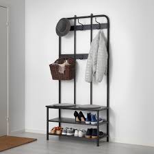 Pinnig Coat Rack With Shoe Storage Bench Black Ikea In 2021 Bench With Shoe Storage Shoe Storage Bench Ikea Coat And Shoe Storage