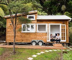 Auckland Couple Build Tiny Home In Henderson Valley Tiny House Exterior Tiny House Movement House On Wheels