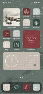 14 Ios 14 Christmas Themed Home Screen Ideas Straphie App Icon Homescreen Iphone App Design