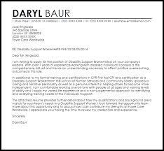 Disability Support Worker Cover Letter Sample Cover Letter Templates Examples