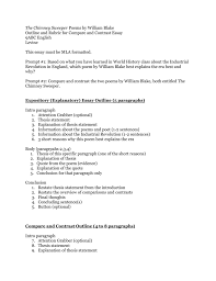 The Chimney Sweeper Poems By William Blake Outline And Rubric