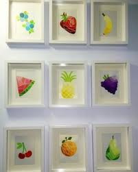 Here is one of our favorite avengers. Diy Paint Chip Fruit Art Paint Chip Crafts Paint Samples Crafts Diy Geometric Decor
