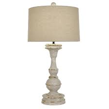 Carved Gray Shabby Chic Table Lamp Belle Escape