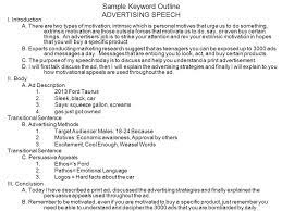 Examples of speech outlines energycorridor co. Keyword Outlines Keyword Outline Notes 1 Write Out The Introduction And Conclusion And Include Transitions Between Main Points 2 This Is A Type Of Speaking Ppt Download