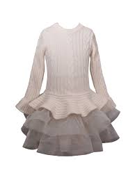 Description so soft and comfy to wear. Bonnie Jean Ivory Cable Knit Sweater Christmas Dress Little Girls Walmart Com Walmart Com