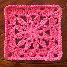 This easy crochet pattern consists of 14 granny squares attached together, and a fun border added each side. Ana Maria Square Granny Square Crochet Pattern Crochet Square Patterns Crochet Motif