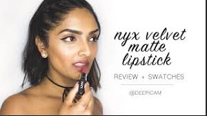 Maybe you would like to learn more about one of these? Nyx Velvet Matte Lipstick Review Swatches Deepica Mutyala Youtube