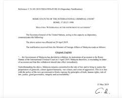 Oleh karena itu kita sebagai warganegara yang bermoral harus selalu senantiasa menjaga ham. Isu Statut Rom Pbb Sahkan Malaysia Dikeluarkan Daripada Senarai Denaihati