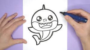 Me to you kleurplaat baby : Pinkfong Drawing How To Draw A Cute Baby Shark Haai Tekenen Baby Haai Haai