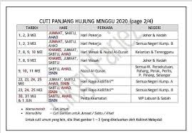 2 senarai cuti umum & cuti sekolah tahun 2020. Kedah Kini Boleh Dah Planning Cuti Ni Cuti 2020 Facebook