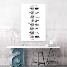 Used by communicators around the world to clarify letters and spellings. Alphabet Prints Abc Phonetic Spelling Morse Code Poster Nato Icao Wall Art Picture Canvas Painting Home Room Wall Decor No Frame Wish