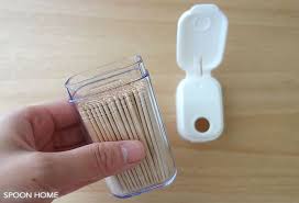 100均ショップ セリアの爪楊枝収納ケースのブログ画像 収納ケース 爪楊枝 ケース