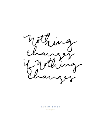 Nothing Changes If Nothing Changes Hand Lettering Quotes Inspirational Quotes About Strength Quotes Inspirational Deep