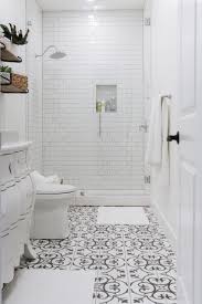 Decorating with white may seem like you're playing things safe. Guest Bathroom Floor Tile Ideas Black And White Tiles Bathroom White Bathroom Tiles Gray And White Bathroom