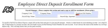 When you receive funds via a direct deposit, your account balance will automatically increase when the payment arrives. Free Adp Direct Deposit Authorization Form Pdf Eforms