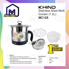 Khind mc12s stainless steel mini multi cooker (1.2l). Khind Multi Cooker Mc12s Prices And Promotions Jun 2021 Shopee Malaysia