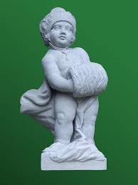 Skulptur Putto Winter Sandstein Sandstein Skulpturen Steinbildhauer