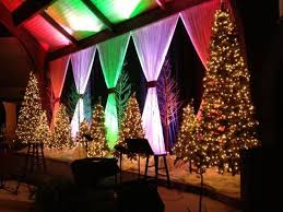 This theme focuses on silver plus a pop of another fave color. A Rainbow Christmas Christmas Stage Design Christmas Stage Decorations Christmas Stage