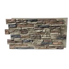 Superior Building Supplies Faux Grand Heritage 24 In X 48 In X 1 1 4 In Stack Stone Panel Rustic Lodge Hd Col2448 Rl The Home Depot In 2020 Stacked Stone Panels Stone Panels Stone Siding Panels