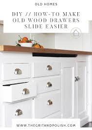Drawer slides, also known as drawer glides or drawer runners, provide ease of opening of drawers for a variety of applications. Diy How To Make Old Wood Drawers Slide Easier The Grit And Polish