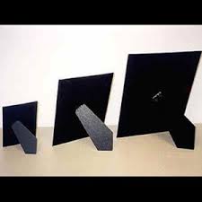 Quality easel backs featuring vertical or horizontal hangers (not shown), black velour backing slightly thicker than 1/16 inch. Hardware Easel Back Fits A 8x10 Picture Frame Or Tile Pkg3 Home Living