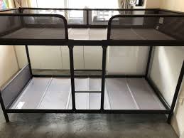 Ikea grey metal bunk bed used as a high storage bed and had toys underneath. Ikea Metal Bunk Bed Adult Size Furniture Home Living Furniture Bed Frames Mattresses On Carousell