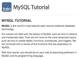 Learn Mysql With Step By Step Tutorial And References Mysql Sql Tutorial Tutorial