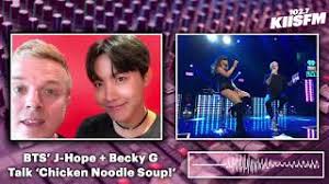 2 de marzo de 1997 ), conocida artísticamente como becky g, es una cantante, compositora y actriz estadounidense. Bts J Hope And Becky G Talk Recording Chicken Noodle Soup The Music Video And More Youtube