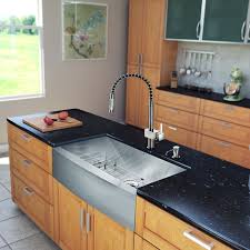 Each compartment typically has its own drain. All In One 36 Inch Farmhouse Stainless Steel Kitchen Sink And Faucet Set